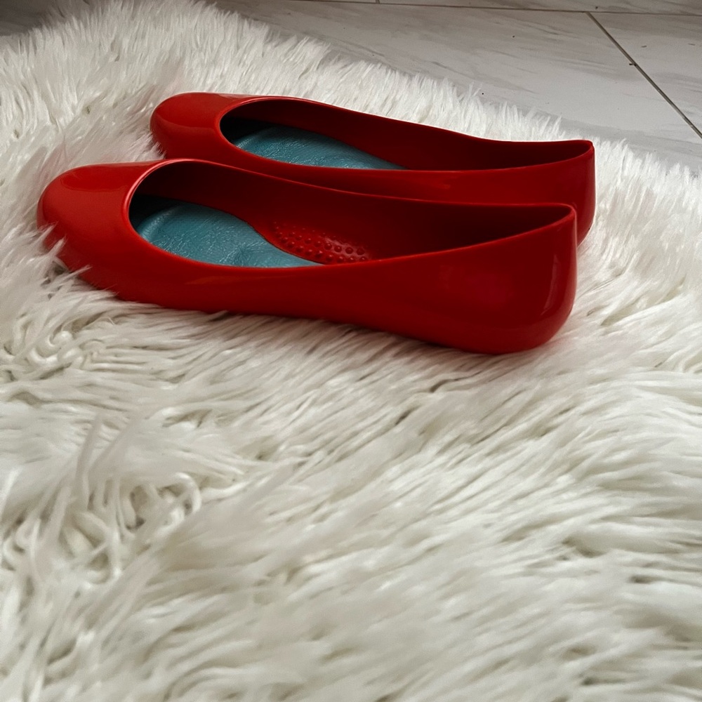 Bright Orange Ballet Flats